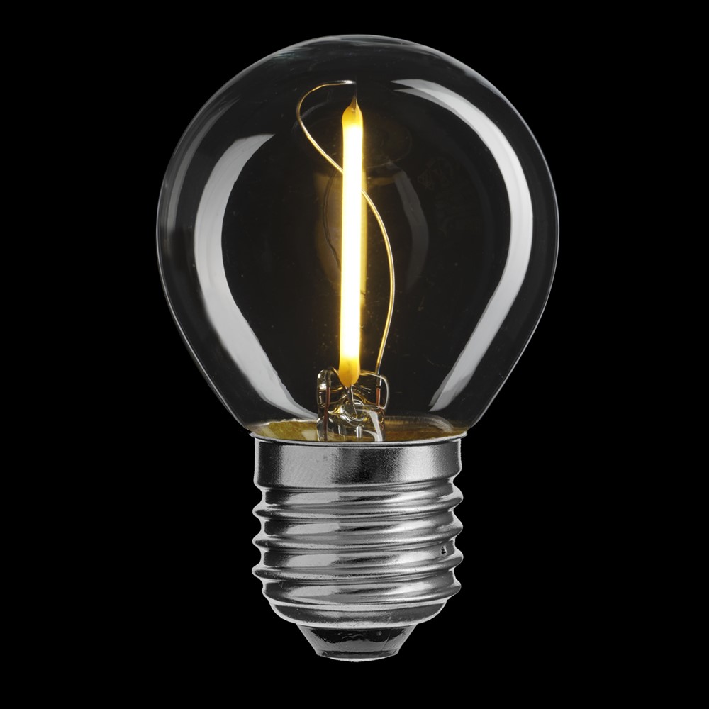 LED E27 Kugellampe 1W 2700K Transparent Von Unison - 