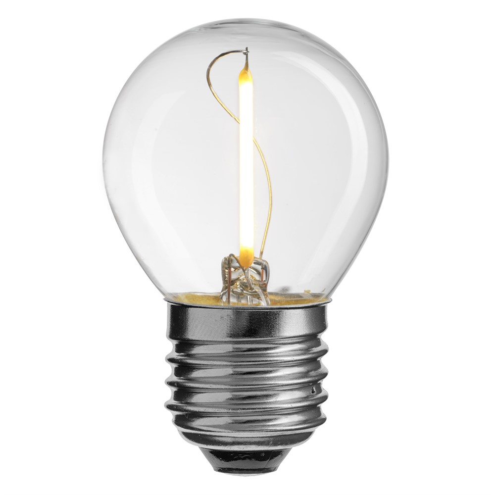 LED E27 Kugellampe 1W 2700K Transparent Von Unison - 
