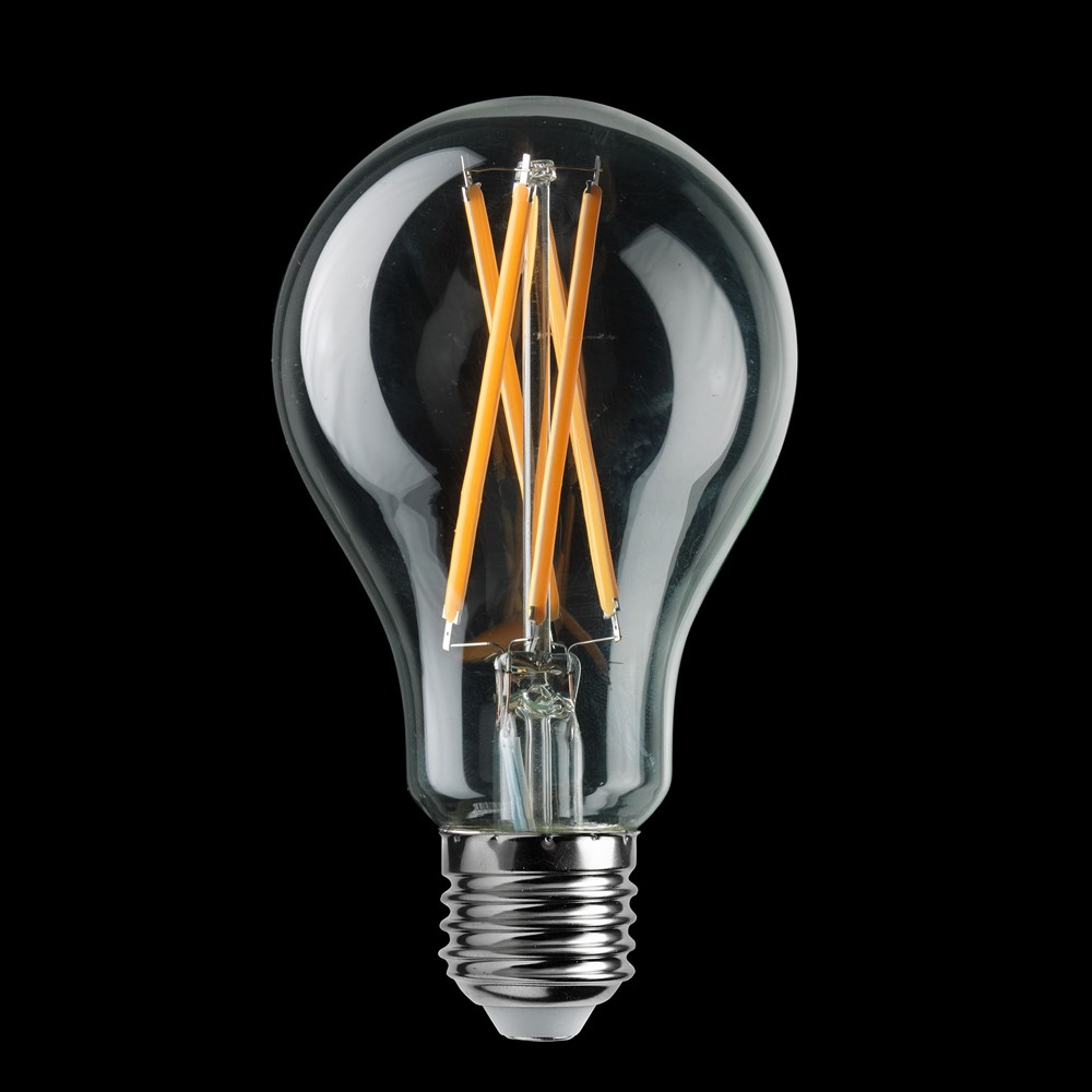 E27 normal 11W 3000K Dimmbar Transparent Von Unison - Die normale, klare E27-Lichtquelle von UNI-LEDISON mit einer Wirkung von 11 W und einem warmen Licht von 3000 K ist eine dimmbare Lichtquelle, die f&uuml;r eine komfortable und flexible Beleuchtung sorgt.