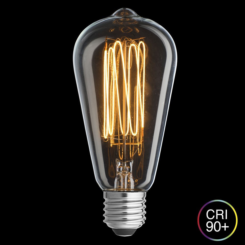 E27 edison 2W 2200K Dimmbar Transparent Von Unison - Durch die Dimmfunktion l&auml;sst sich die Helligkeit ganz einfach anpassen, um die richtige Stimmung zu erzeugen, und mit einem CRI-Wert von &uuml;ber 90 werden Farben nat&uuml;rlich und klar wiedergegeben.