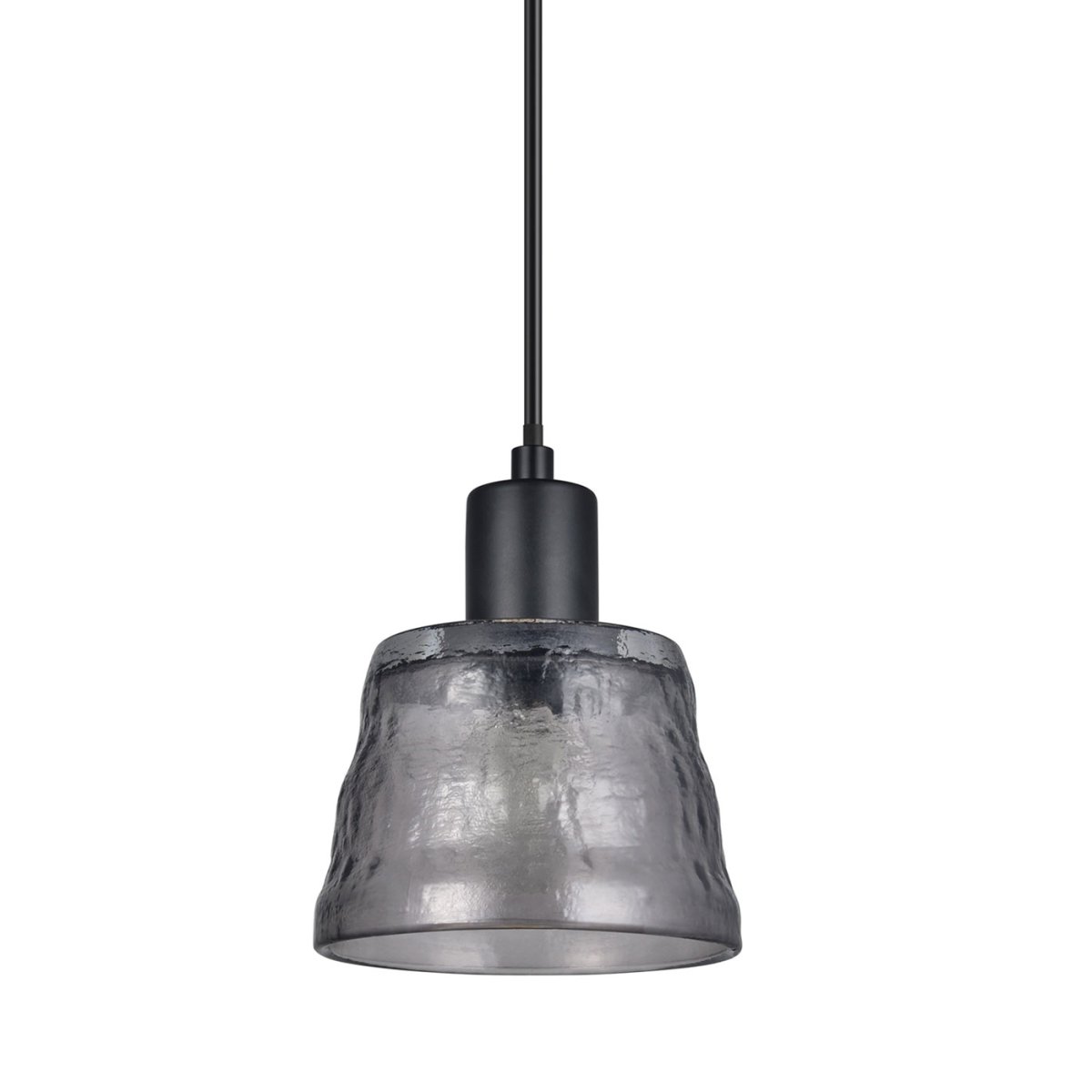 Bonnie Ø13 Rauchfarben fensterlampe Von Oriva - Die einzigartige Textur des Glases verleiht der Lampe zusammen mit den modernen schwarzen Details ein stilvolles und exklusives Aussehen.