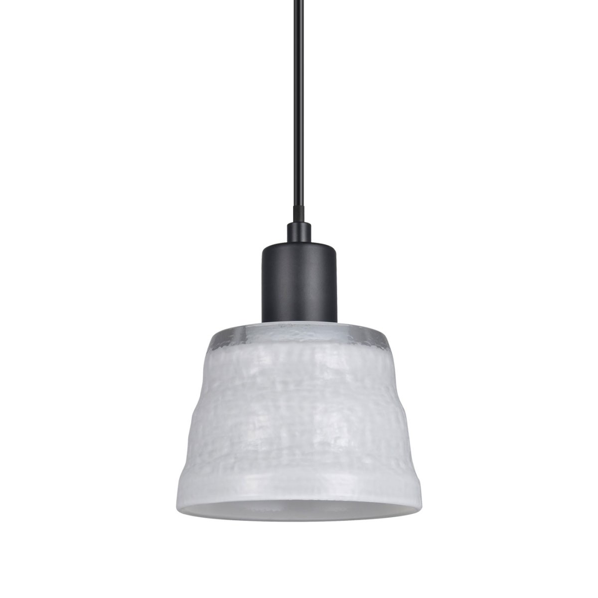 Bonnie Ø13 Weiß fensterlampe Von Oriva - Die einzigartige Textur des Glases verleiht der Lampe zusammen mit den modernen schwarzen Details ein stilvolles und exklusives Aussehen.