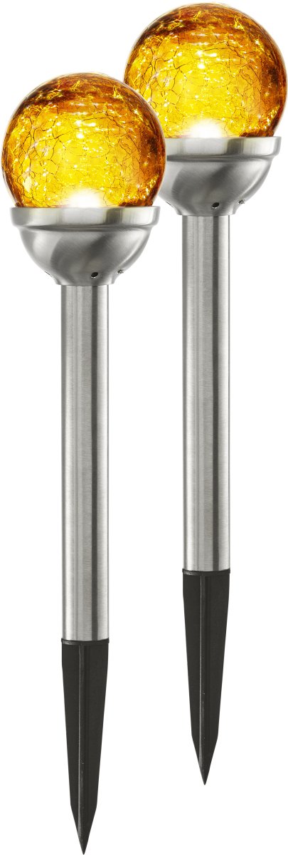 Roma 2-p Bernstein solarleuchte Von Star Trading - Schöne Dekoration zum Aufstellen im Eingangsbereich, auf dem Weg und im Garten.