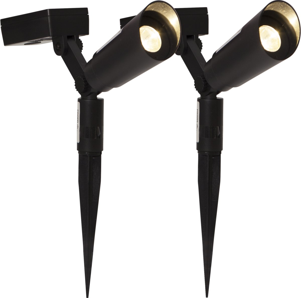 Powerspot 2er-Pack Schwarz solarleuchte Von Star Trading - Die Strahler laden sich durch Sonnenenergie auf und schalten sich bei Einbruch der Dunkelheit automatisch ab – für eine gleichmäßige und energieeffiziente Außenbeleuchtung.