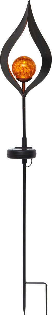 Melilla Schwarz solarleuchte Von Star Trading - Wird mit Solarenergie betrieben und verfügt über 1 LED-Lichtquelle.