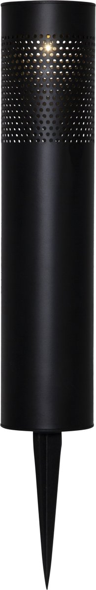 Blace Schwarz solarleuchte Von Star Trading - Die Solar-Pollerleuchte Blace ist eine dekorative und stilvolle Beleuchtung für Gärten und Wege.