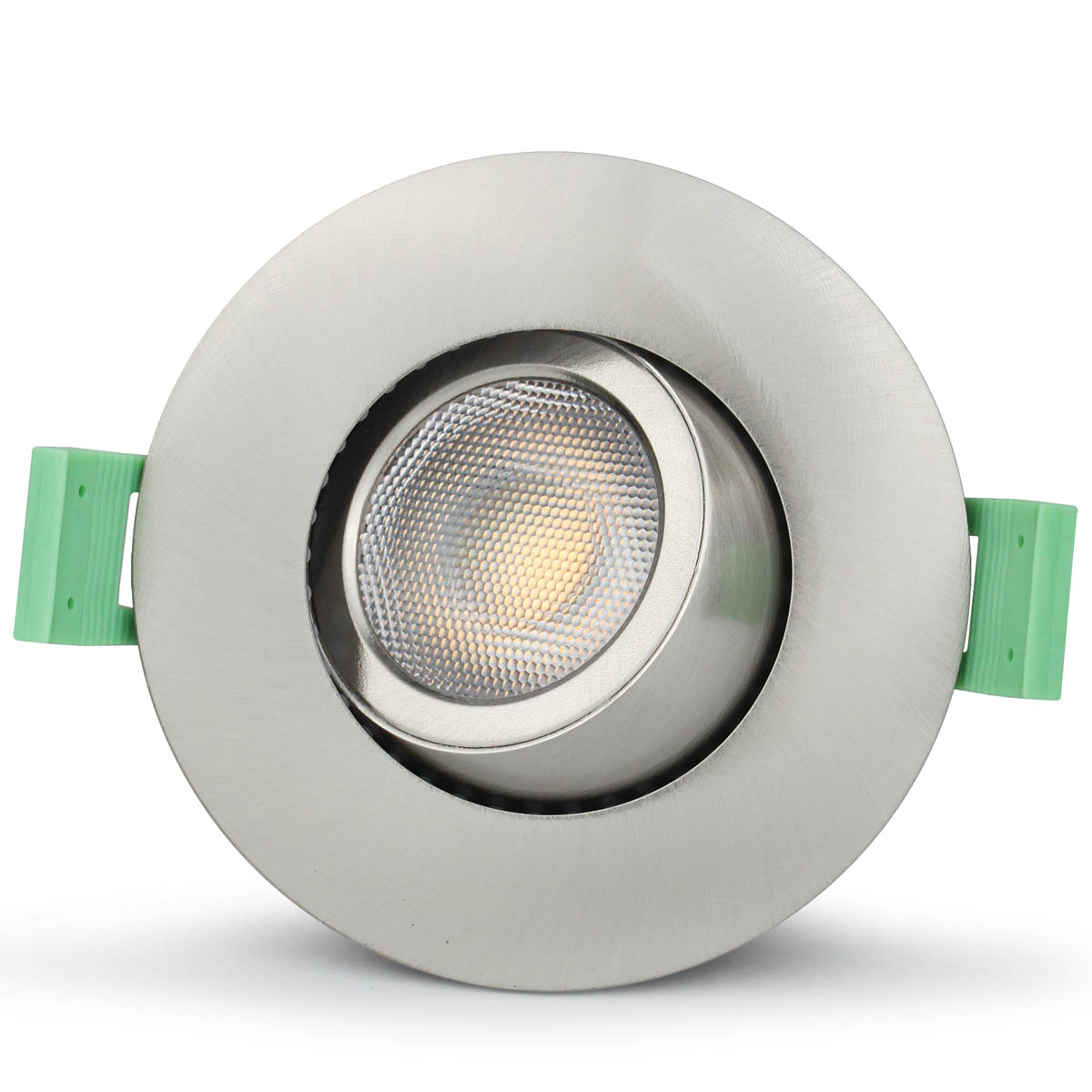 Sanna 230V 3000-4000K Gebürsteter Stahl Von Llitt - Dieser Strahler bietet eine Helligkeit von etwas &uuml;ber 520 Lumen und eine einstellbare Farbtemperatur von 3000 K/4000 K.