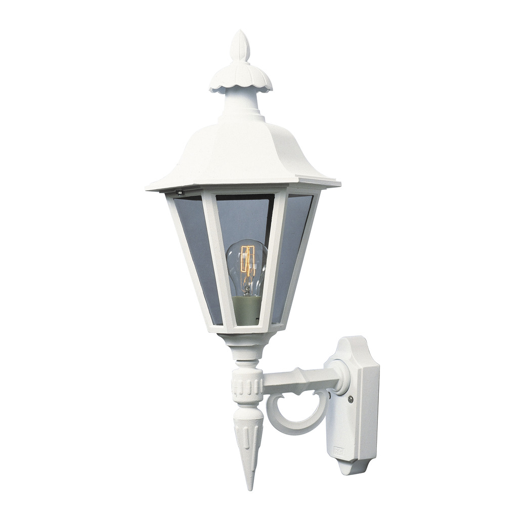 Pallas Weiß außenlampe Von Konstsmide - Schaffen Sie mit dieser stilvollen Beleuchtung, die Funktion und Ästhetik vereint, eine zeitlose und einladende Atmosphäre an Ihrer Fassade.