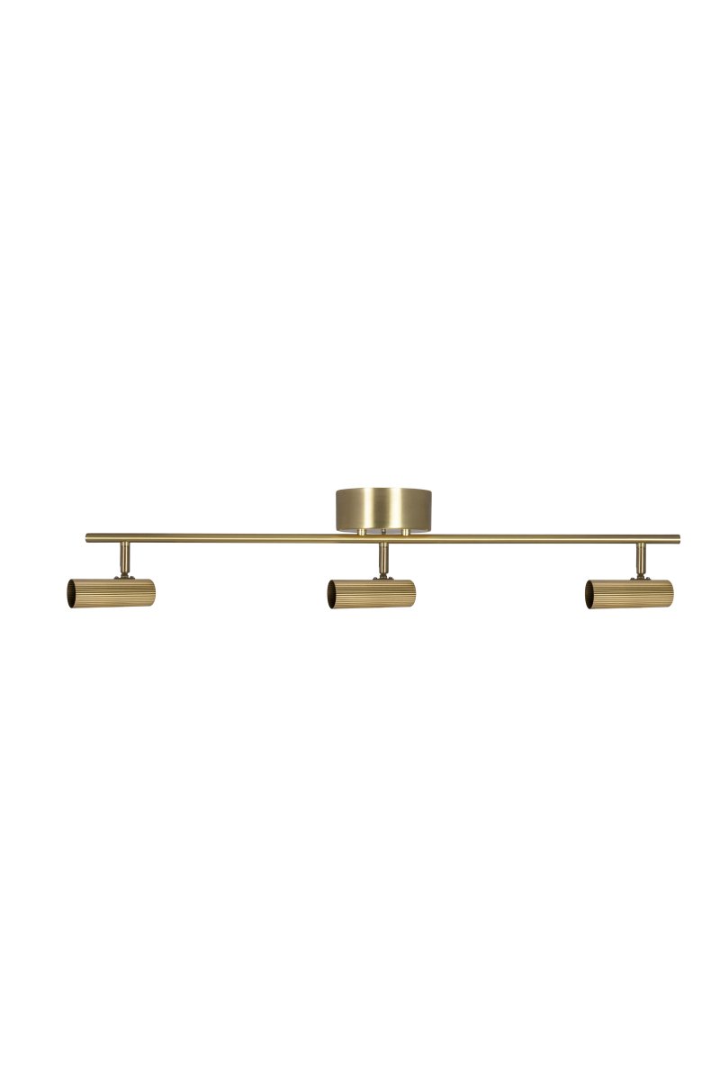 Hubble 3 Gebürstetes Messing spotlight Von Globen Lighting - Platzieren Sie ihn im Flur, in der Küche oder im Schlafzimmer.