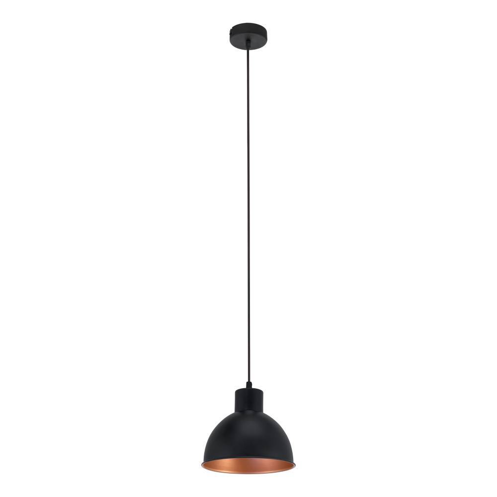 Truro Ø20 Schwarz hängelampe Von Eglo - Durch das minimalistische Design lässt sich die Lampe problemlos mit verschiedenen Einrichtungsstilen kombinieren und verleiht dem Raum einen Hauch von industriellem Charme und Wärme.