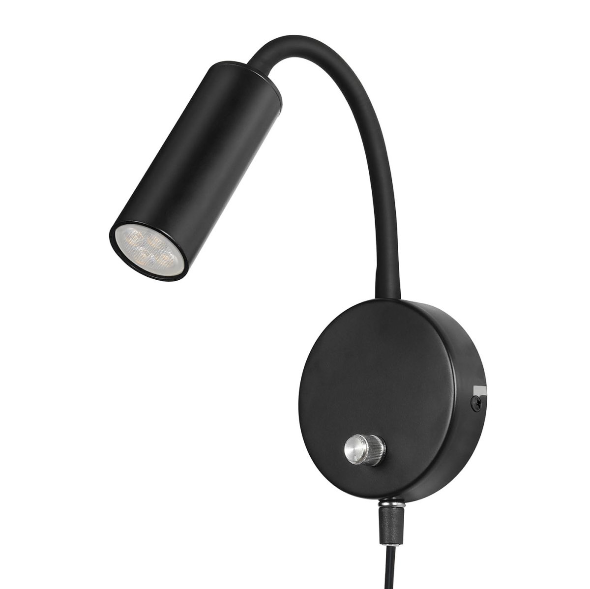 Mini Flex Schwarz leselampe Von Oriva - Das minimalistische Design der Leuchte wirkt dezent und elegant und fügt sich in jeden Einrichtungsstil ein.