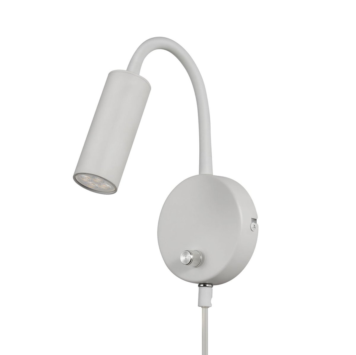 Mini Flex Weiß leselampe Von Oriva - Das minimalistische Design der Leuchte wirkt dezent und elegant und fügt sich in jeden Einrichtungsstil ein.