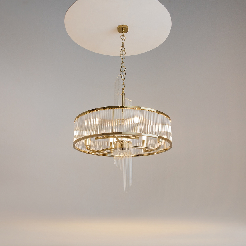 Frame Ø58 Gold hängelampe Von Maytoni - Die Prismen streuen das Licht auf eine sch&ouml;ne und effektive Weise, die die Atmosph&auml;re im Raum verbessert.
