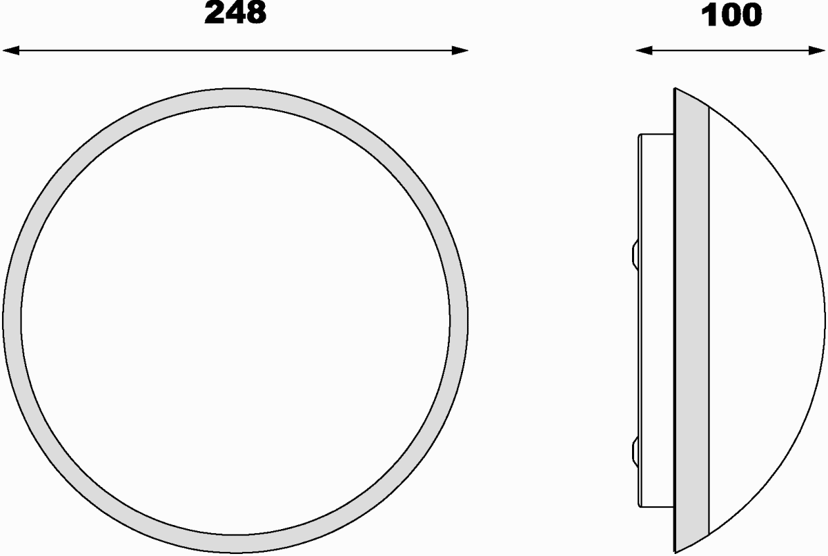 Siracusa Ø25 Weiß badezimmerlampe Von Aneta Lighting - Die Leuchte wird mit Schrauben an der Decke befestigt und der Stromanschluss ist fixiert.