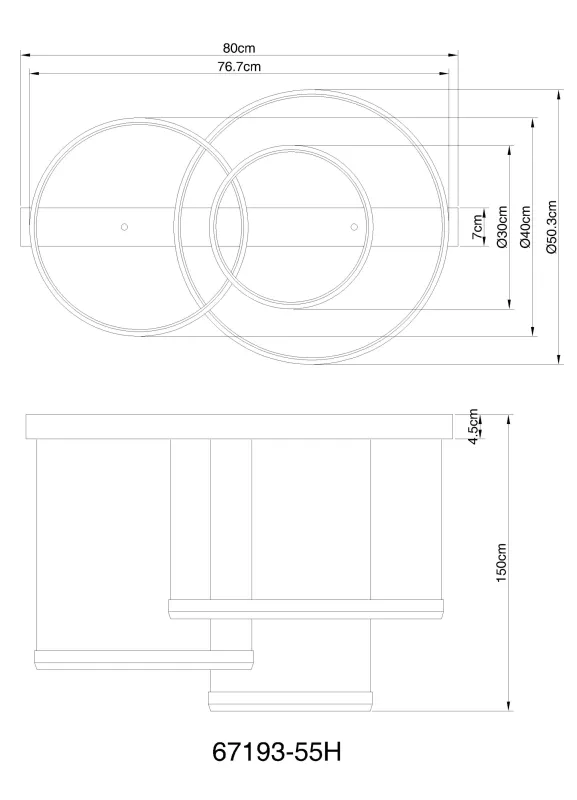 Halli Schwarz Von Globo Lighting - LED-panelerna erbjuder flexibel belysning med justerbar f&auml;rgtemperatur fr&aring;n varmt vitt (2700K) till kallt vitt (6000K) och kan dimras samt fixeras i &ouml;nskat ljusl&auml;ge.