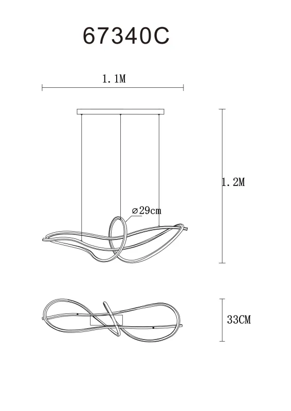 Iduna 110cm Chrom hängelampe Von Globo Lighting - Dank der einstellbaren Farbtemperatur von 2700 K bis 6000 K können Sie die Beleuchtung Ihren Wünschen anpassen und für jeden Anlass die passende Atmosphäre schaffen.