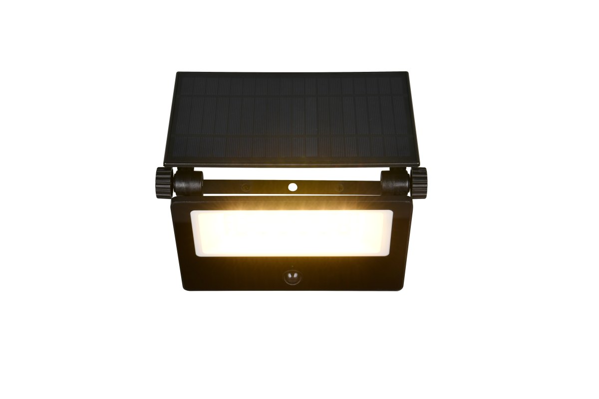 Moura 15cm Schwarz außenlampe Von Trio Lighting - Moura ist eine leistungsstarke und umweltfreundliche Außenleuchte mit integriertem Solarpanel und wiederaufladbaren Batterien.