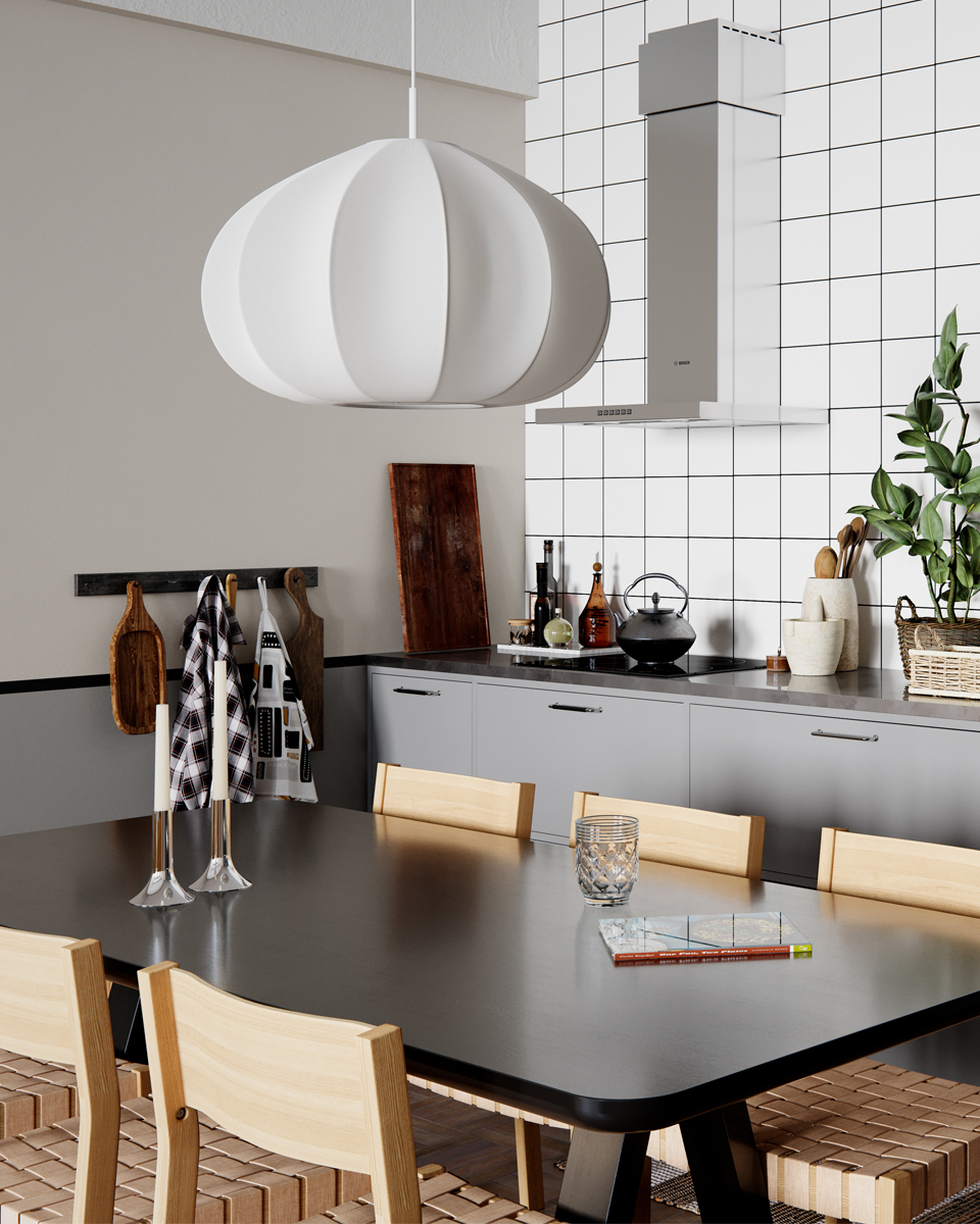 Ebba Ø60 Weiß hängelampe Von By Rydéns - Entdecken Sie die M&ouml;glichkeiten der Deckenleuchte Ebba und lassen Sie ihre schlichte Sch&ouml;nheit und ihr funktionales Design zu einer Zierde in Ihrem Zimmer werden.