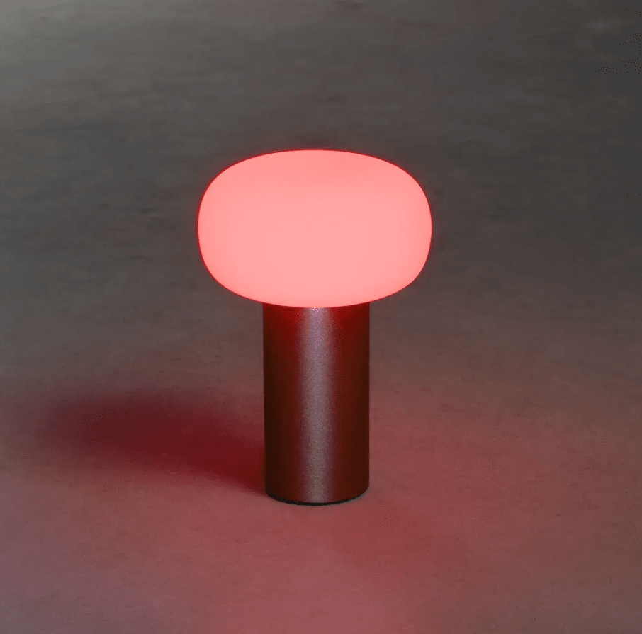 Antibes 20cm Rost tragbare Von Konstsmide - Zusätzlich ist die Lampe mit RGB-Farbwechsel ausgestattet.