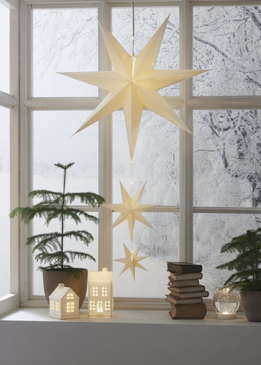 Cassie Ø80 Weiß Von Star Trading - Dekorieren Sie zur Adventszeit und sorgen Sie f&uuml;r eine wundervolle Weihnachtsstimmung.