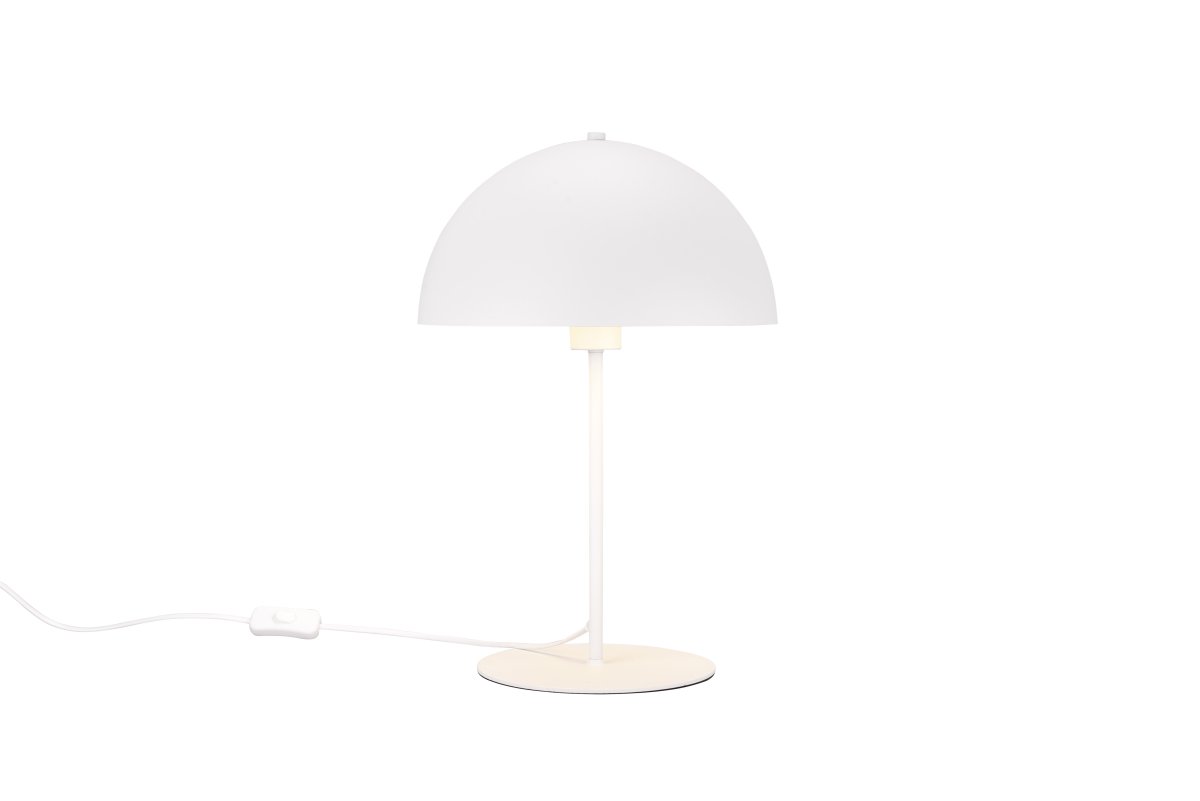 Nola 45cm Weiß tischlampe Von Trio Lighting - Die moderne, pilzförmige Form fügt sich in Ihre Einrichtung ein und sorgt für Harmonie in Ihrem Zuhause.