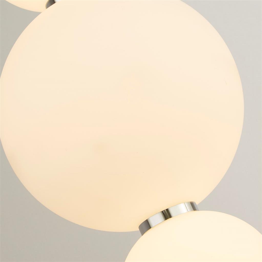 Snowball Ø18 Chrom hängelampe Von Searchlight - Die Höhe lässt sich dem Raum und der Stimmung anpassen und durch den Anschluss eines externen Dimmers ist die Leuchte dimmbar.