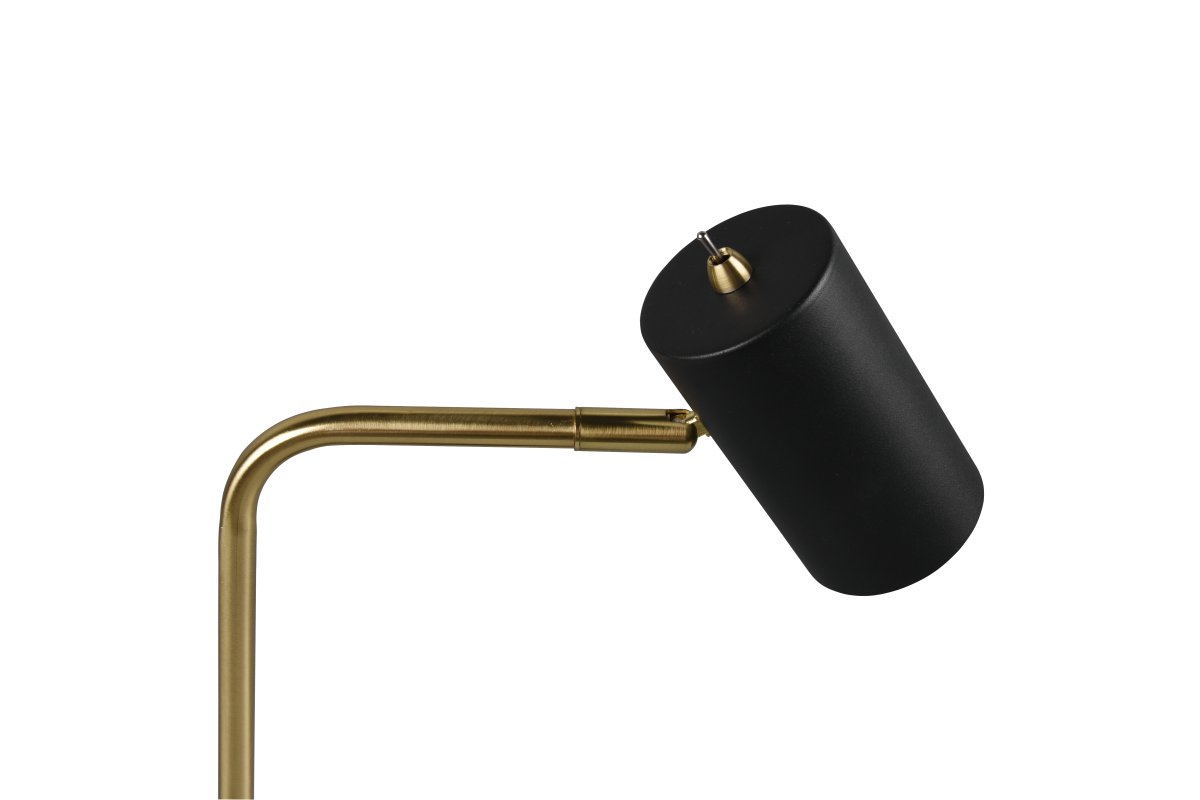 Marley 45cm Mattes Messing schreibtischlampe Von Trio Lighting - Die moderne Kombination aus mattem Schwarz und mattem Messing sorgt für stilvolle Kontraste und wertet das Interieur auf.