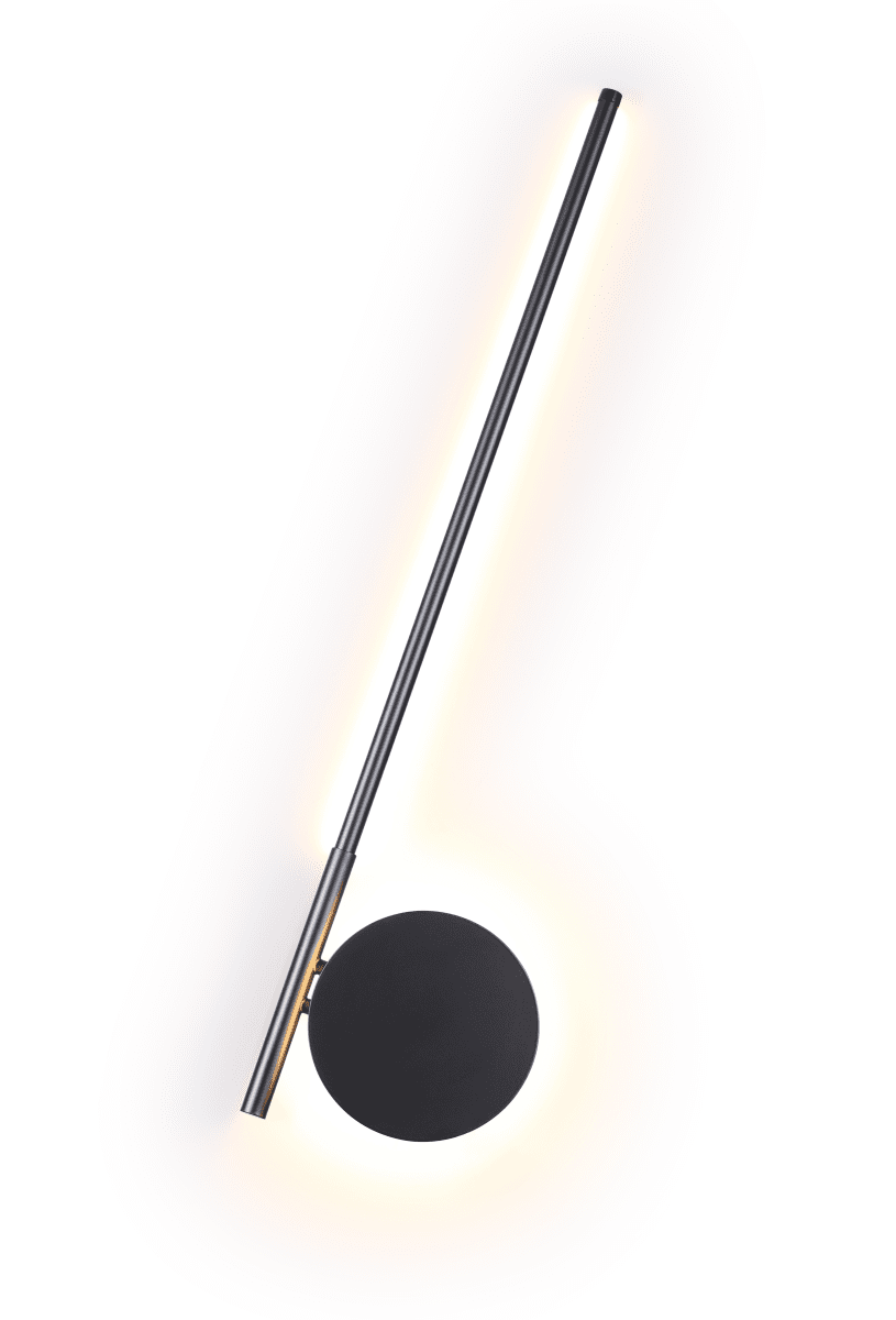 Pesaro LED 80cm Schwarz wandlampe Von Lampan - Die Pesaro LED ist eine Wandleuchte, die sowohl durch Design als auch durch Funktionalit&auml;t &uuml;berzeugt.