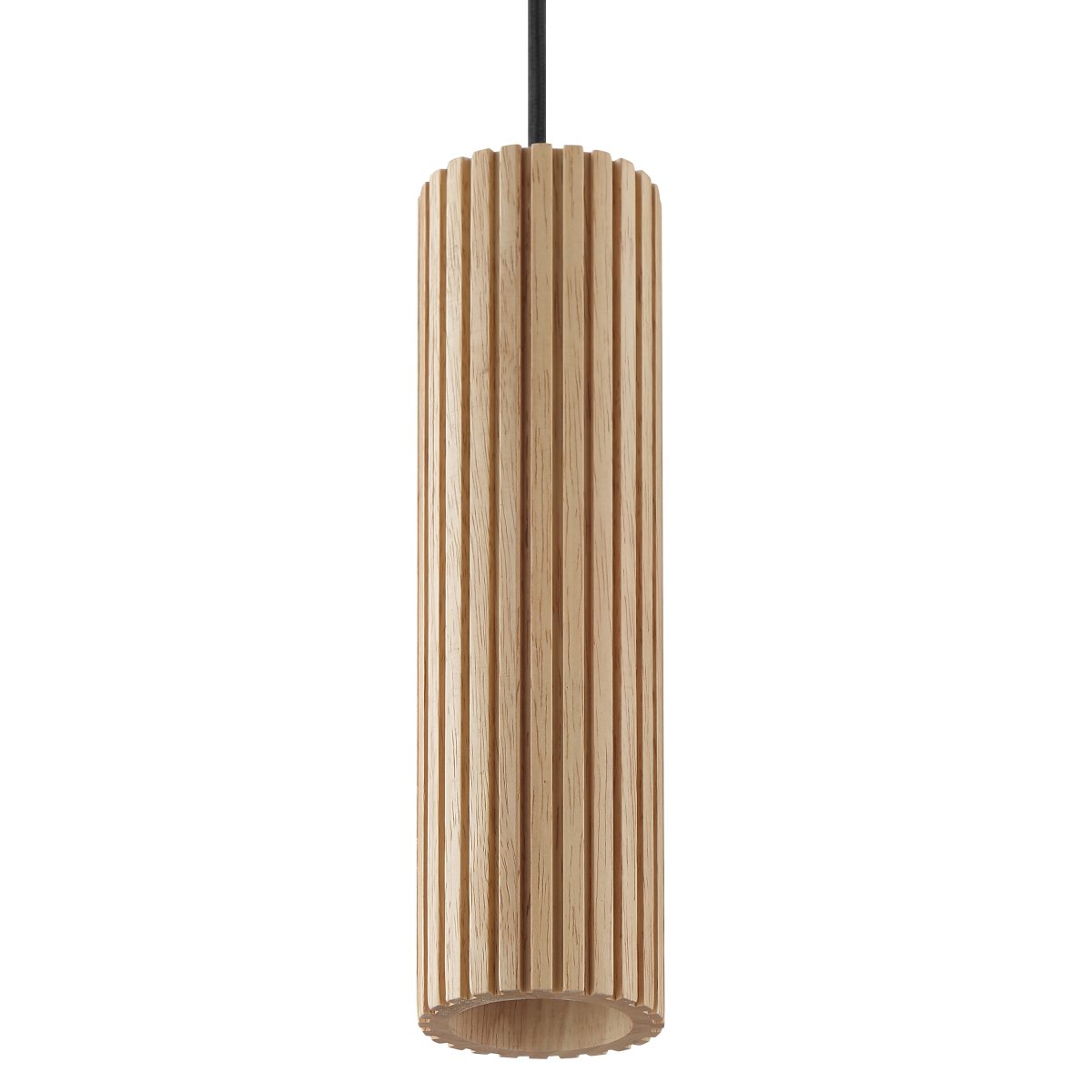 Lakewood 50cm Holz hängelampe Von Brilliant - Die drei Schirme sind in einer Reihe angeordnet, und die Höhe lässt sich bei der Montage an den Raum und den gewünschten Standort anpassen.