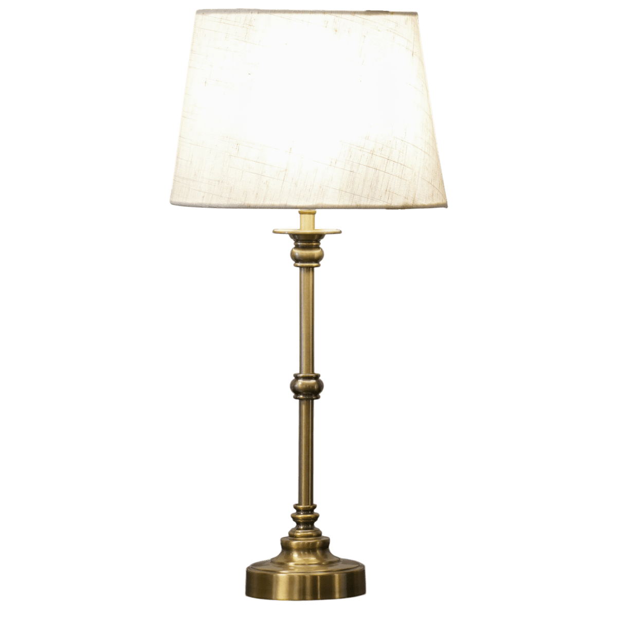 Axel Mini 50cm Antikmessing tischlampe Von Lampan - Der Lampenfu&szlig; aus Metall mit einer wundersch&ouml;nen Antikmessing-Optik verleiht der Leuchte einen warmen und zeitlosen Charakter.
