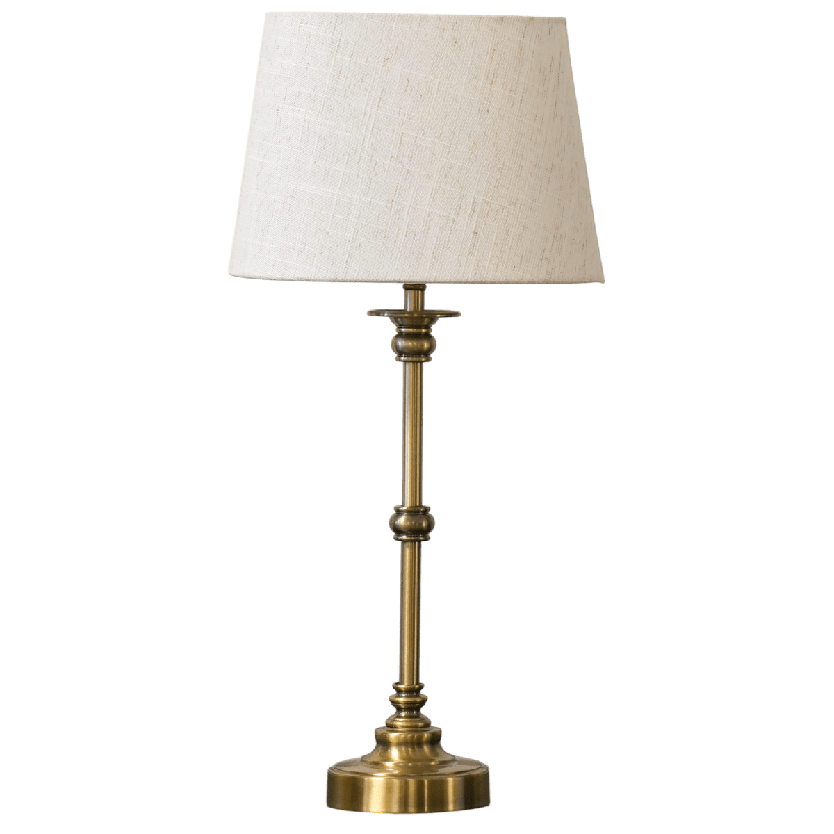 Axel Mini 50cm Antikmessing tischlampe Von Lampan - Der Lampenfu&szlig; aus Metall mit einer wundersch&ouml;nen Antikmessing-Optik verleiht der Leuchte einen warmen und zeitlosen Charakter.