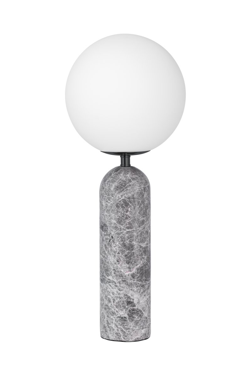Torrano 53cm Grauer Marmor tischlampe Von Globen Lighting - Stein ist ein Naturmaterial, die Farbe und Schattierungen der Marmorierung variieren und erzeugen bei jedem Stück ein einzigartiges Muster.
