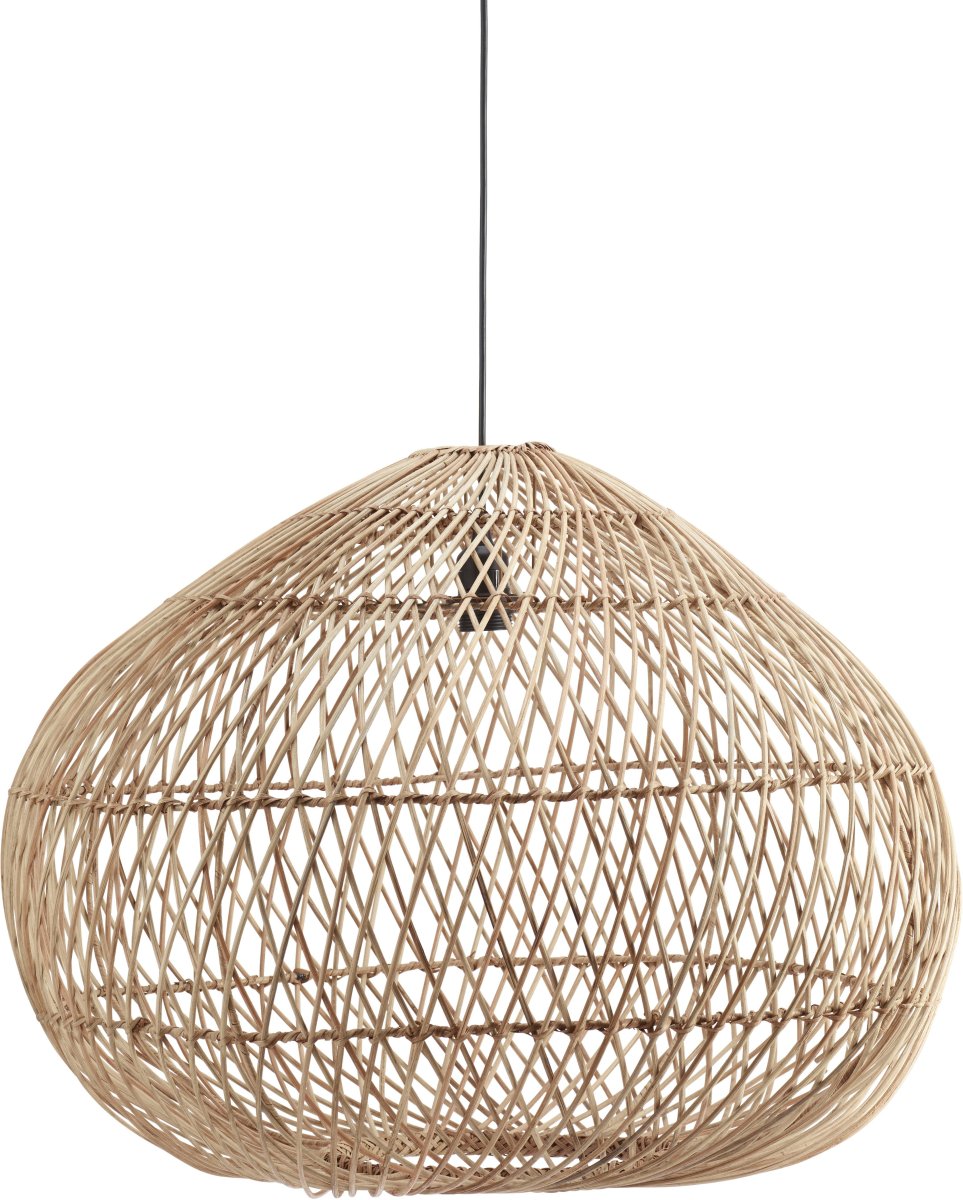 Karen Ø50 Natur hängelampe Von PR Home - Schwarze Deckenaufh&auml;ngung mit Deckenbaldachin f&uuml;r den Innenbereich im Lieferumfang enthalten, das Kabel ist 1,2 Meter lang und hat eine E27-Fassung.