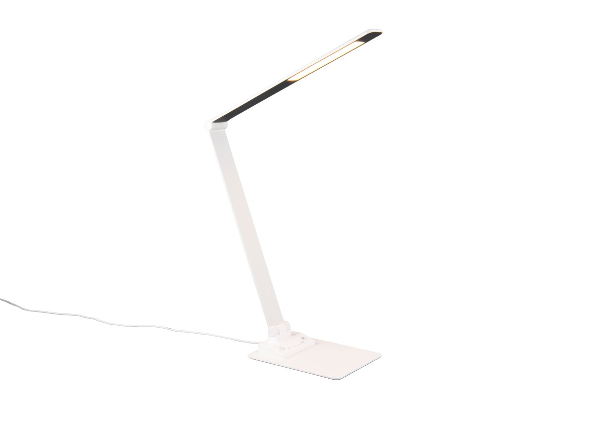 Travis 70cm Weiß schreibtischlampe Von Trio Lighting - Dank der praktischen Gelenke lässt sich das Licht individuell ausrichten – die Leuchte ist somit die perfekte Wahl für jeden Arbeitsbereich.