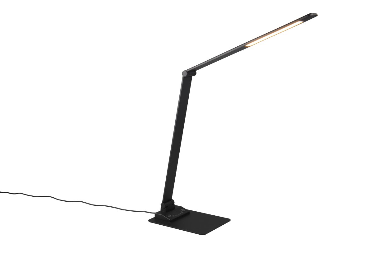 Travis 70cm Schwarz schreibtischlampe Von - Die praktischen Gelenke der Leuchte erm&ouml;glichen eine individuelle Lichtausrichtung und machen die Leuchte somit zur perfekten Wahl f&uuml;r alle Arbeitsbereiche.