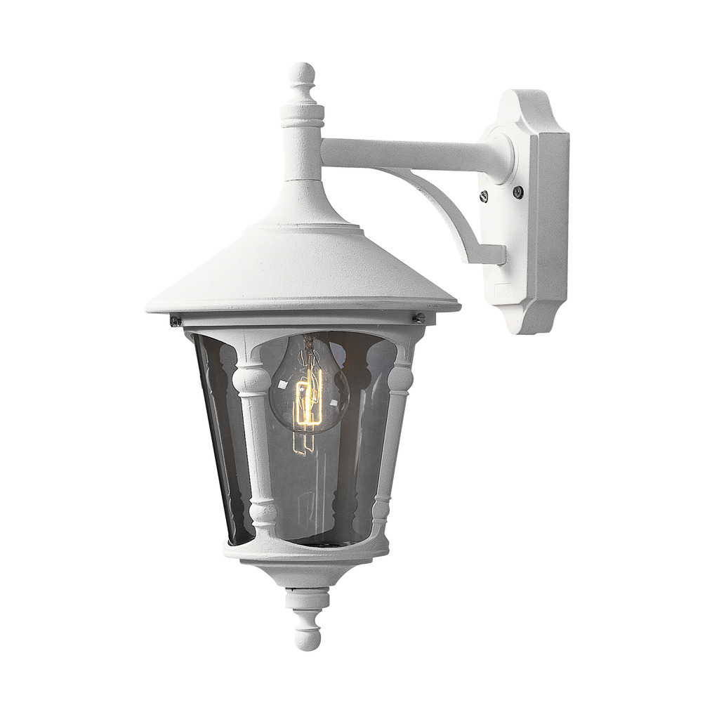 Virgo Weiß außenlampe Von Konstsmide - Sorgen Sie für einen beeindruckenden ersten Eindruck und verleihen Sie Ihrer Außenwand eine stilvolle Beleuchtungslösung, die Tradition mit Funktionalität verbindet!
