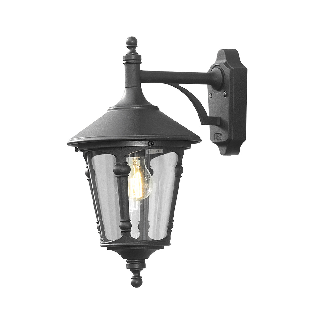 Virgo Schwarz außenlampe Von Konstsmide - Sorgen Sie für einen beeindruckenden ersten Eindruck und verleihen Sie Ihrer Außenwand eine stilvolle Beleuchtungslösung, die Tradition mit Funktionalität verbindet!