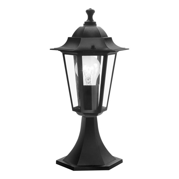 Laterna 38cm Schwarz Von Eglo - Laterna ist eine elegante und zeitlose Torlaterne, die mit ihrer klassischen Designsprache die Außenumgebung aufwertet.