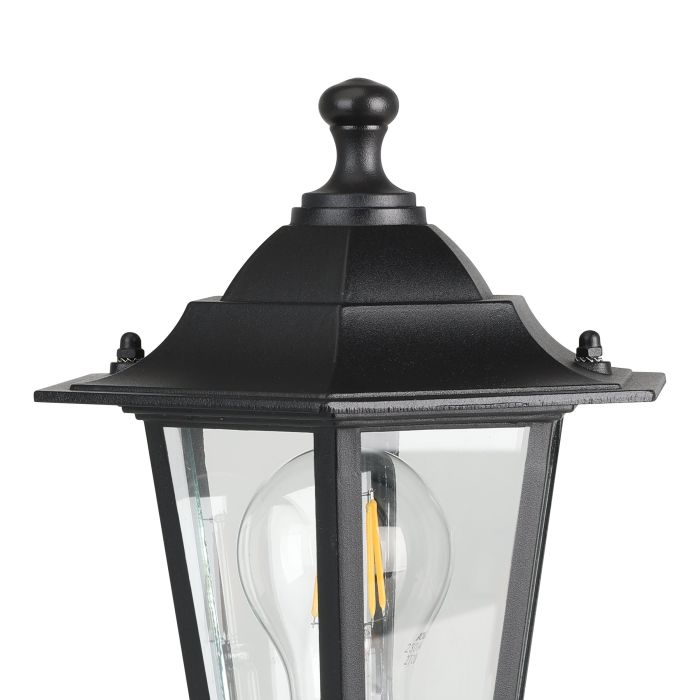 Laterna 38cm Schwarz Von Eglo - Laterna ist eine elegante und zeitlose Torlaterne, die mit ihrer klassischen Designsprache die Außenumgebung aufwertet.