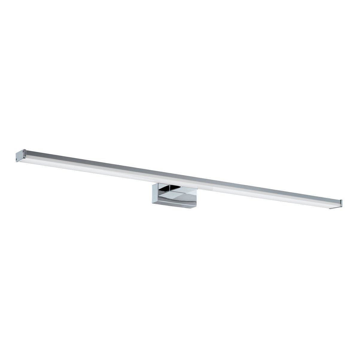 Pandella 78cm Chrom badezimmerlampe Von Eglo - Die Leuchte besticht durch ihre elegante Chromoberfl&auml;che und die integrierte LED, die ein klares, wei&szlig;es Licht mit 4000 K und einem Lichtstrom von 1700 Lumen erzeugt.