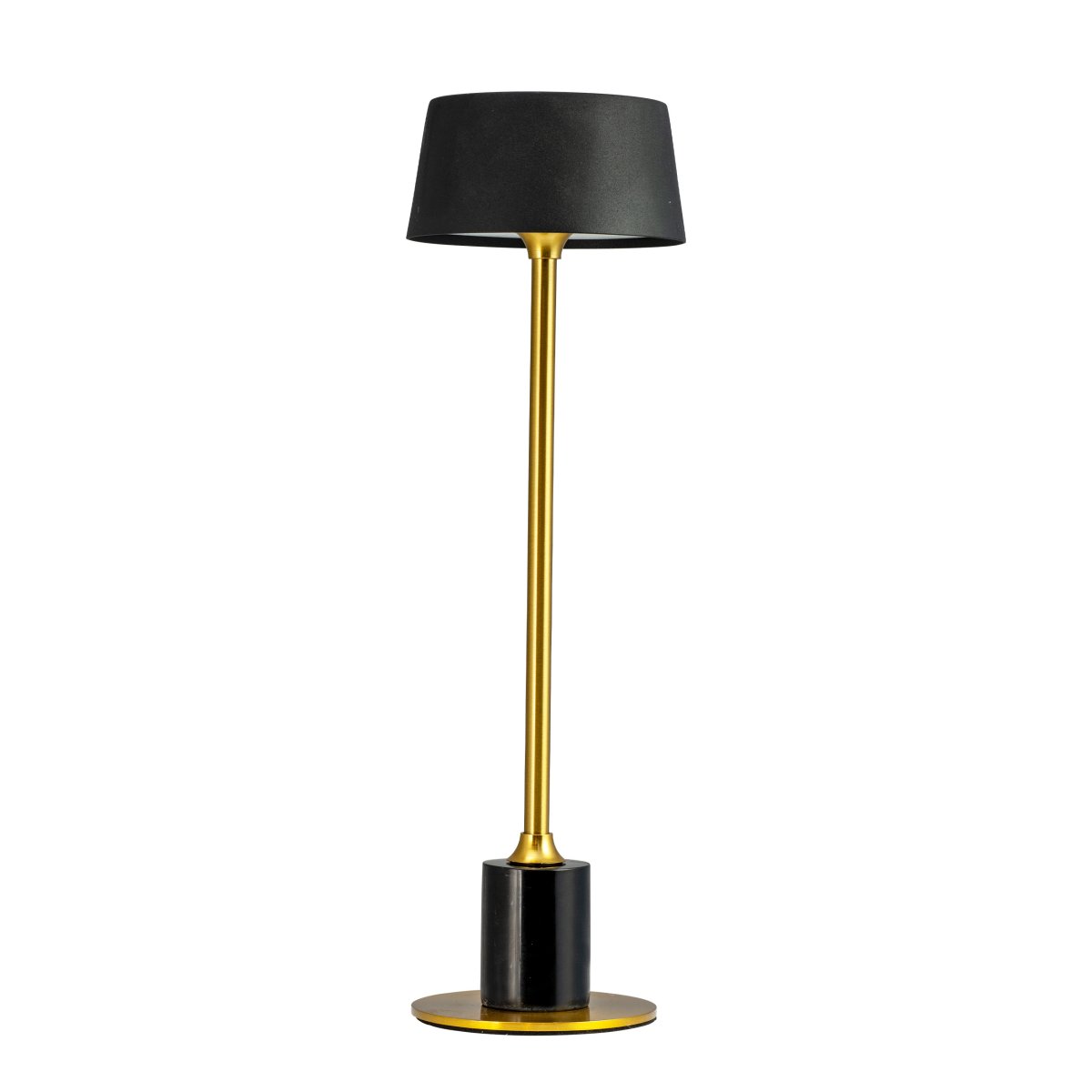 Yoyo LED 33cm Messing tragbare Von Dyberg Larsen - Die sanfte Touch-Funktion auf der Oberseite steuert drei Lichtstufen und macht es perfekt f&uuml;r Orte mit begrenztem Platz &ndash; Beispielsweise auf einer schmalen Fensterbank, auf einem kleineren Tisch oder in der Gruppe auf dem Esstisch f&uuml;r eine stilvolle Tischdekoration.