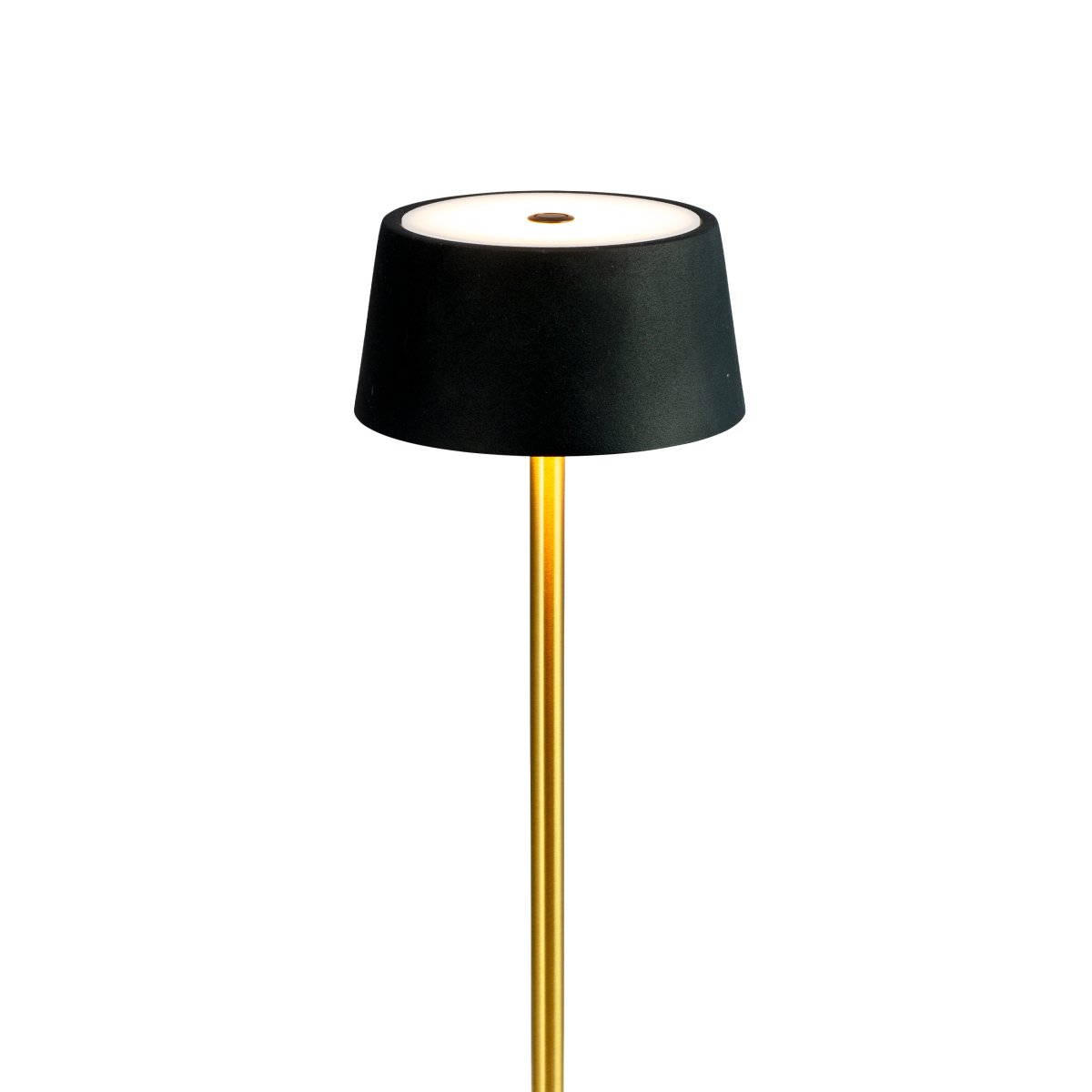 Yoyo LED 33cm Messing tragbare Von Dyberg Larsen - Die sanfte Touch-Funktion auf der Oberseite steuert drei Lichtstufen und macht es perfekt f&uuml;r Orte mit begrenztem Platz &ndash; Beispielsweise auf einer schmalen Fensterbank, auf einem kleineren Tisch oder in der Gruppe auf dem Esstisch f&uuml;r eine stilvolle Tischdekoration.