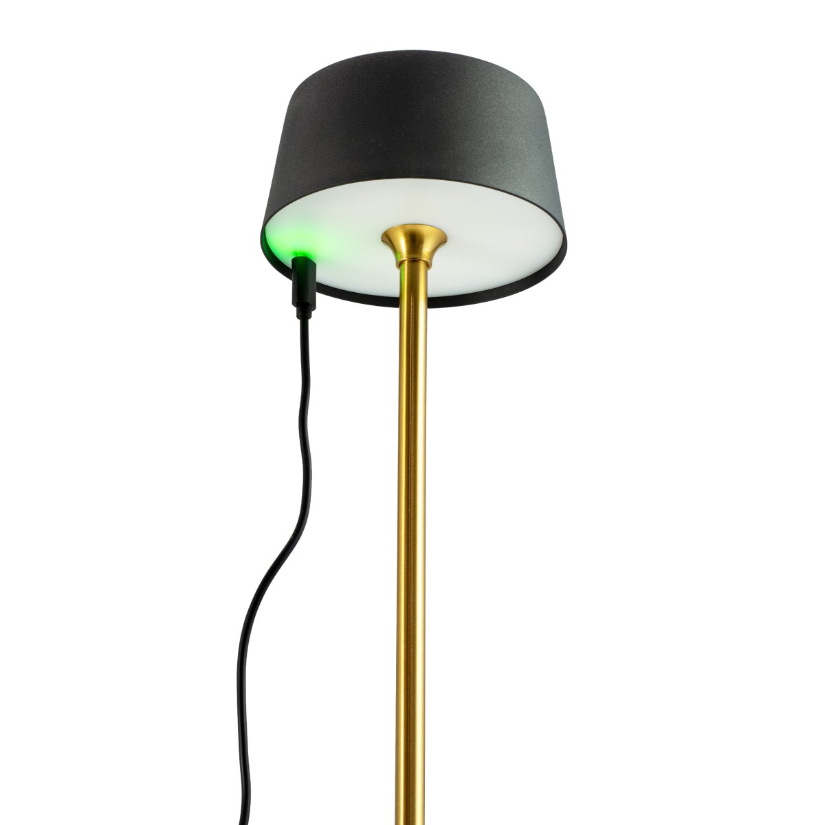 Yoyo LED 33cm Messing tragbare Von Dyberg Larsen - Die sanfte Touch-Funktion auf der Oberseite steuert drei Lichtstufen und macht es perfekt f&uuml;r Orte mit begrenztem Platz &ndash; Beispielsweise auf einer schmalen Fensterbank, auf einem kleineren Tisch oder in der Gruppe auf dem Esstisch f&uuml;r eine stilvolle Tischdekoration.