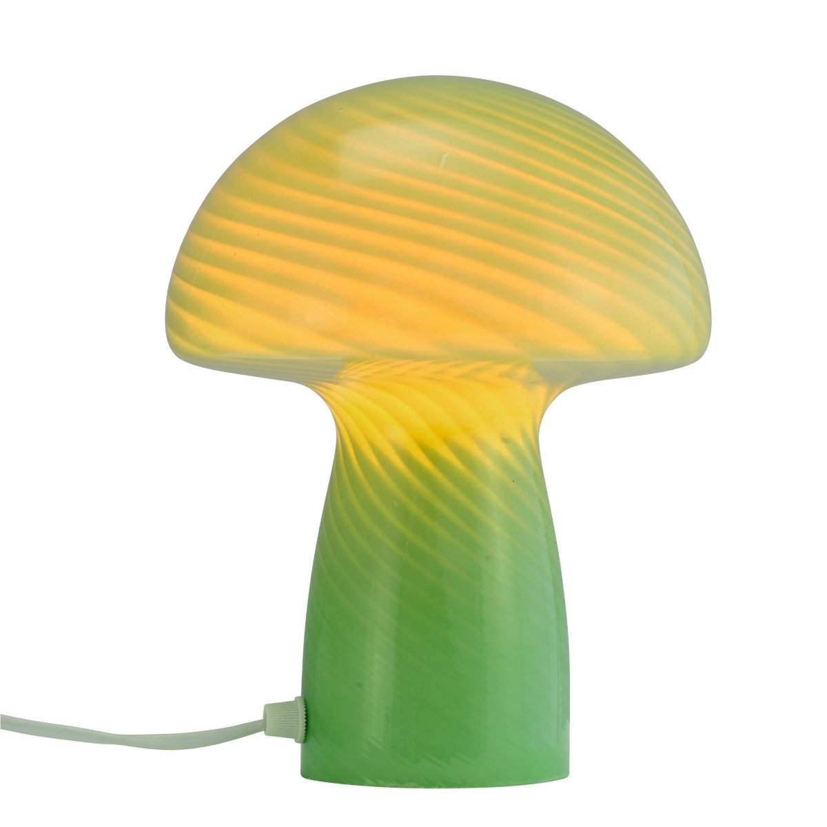 Jenny 23cm Grün tischlampe Von Dyberg Larsen - Egal, ob sie auf einem Beistelltisch, einer Fensterbank, einem Nachttisch oder einem Schreibtisch platziert wird, die Tischlampe Jenny Mushroom ist ein perfektes Accessoire, das Ihr Zuhause mit seinem Charme und seiner Eleganz bereichert.
