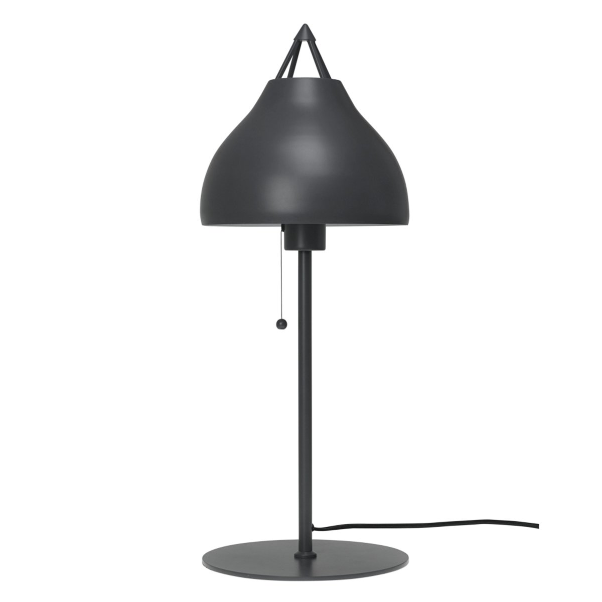 Pyra 60cm Grau tischlampe Von Dyberg Larsen - Pyra Tischleuchte in schönem Mattgrau&aring; Die Farbe hat einen klassischen, nordischen Stil mit einem großen und eleganten Design, das ein stimmungsvolles Licht verbreitet.