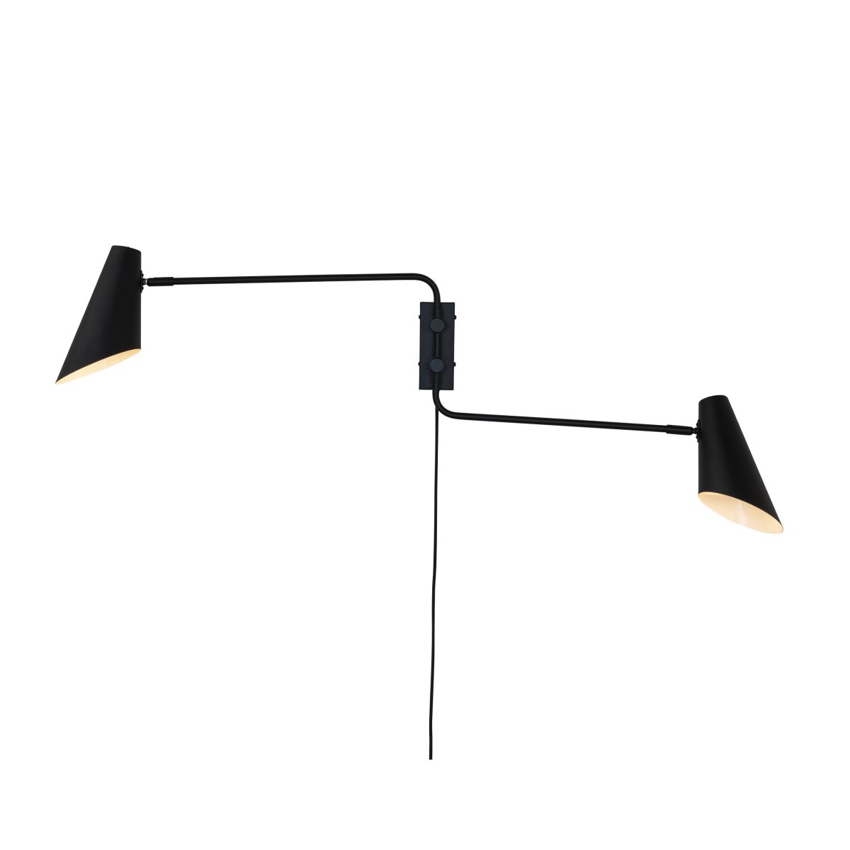 Cale 68cm Schwarz wandlampe Von Dyberg Larsen - Der Leuchtenkopf l&auml;sst sich zudem drehen und neigen, um Ihnen genau die richtige Beleuchtung zu bieten.