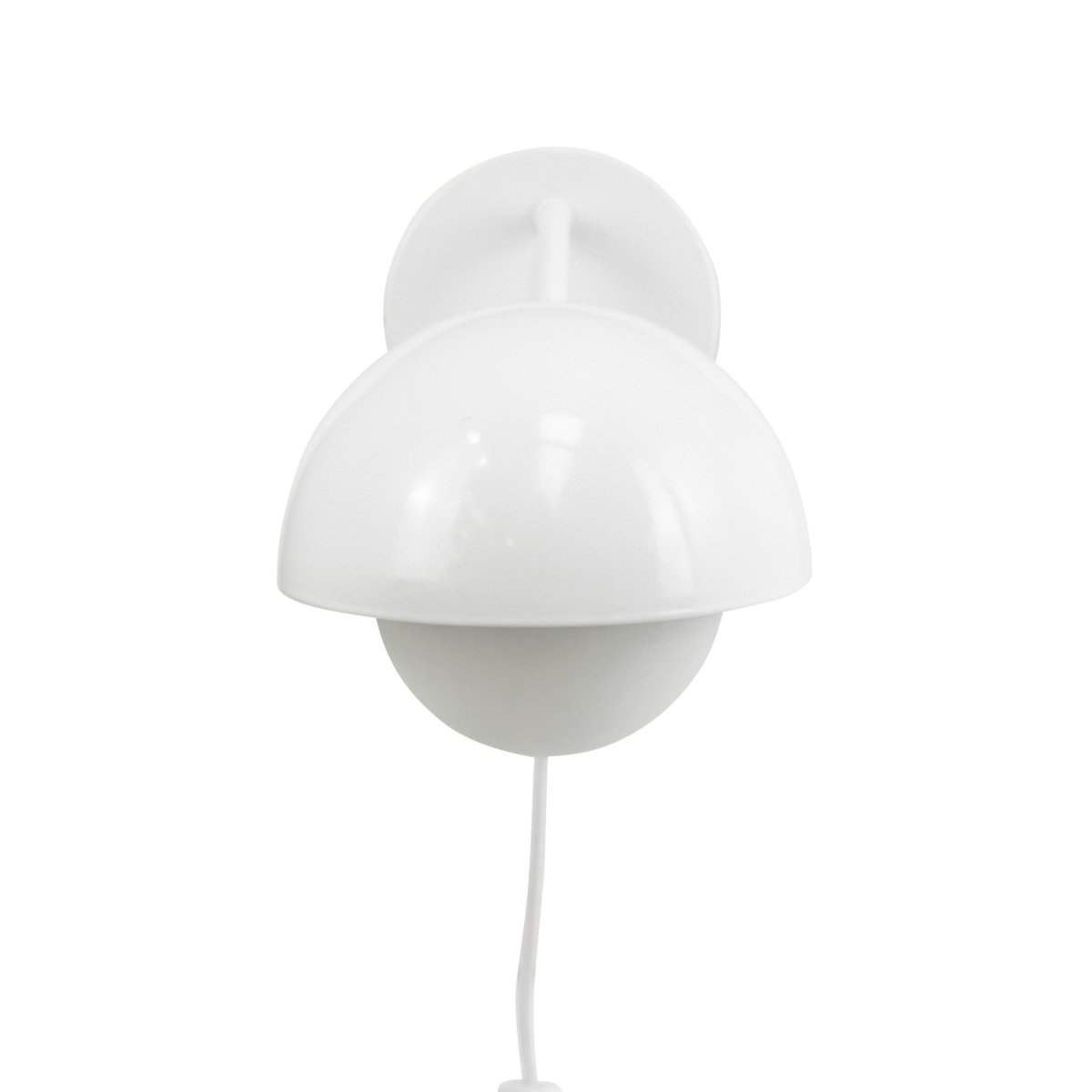 Rose Ø15 Glänzend weiß wandlampe Von Dyberg Larsen - Die Wandleuchte Rose verfügt über eine wunderschöne Glaskuppel, die ein weiches und angenehmes Licht verbreitet.
