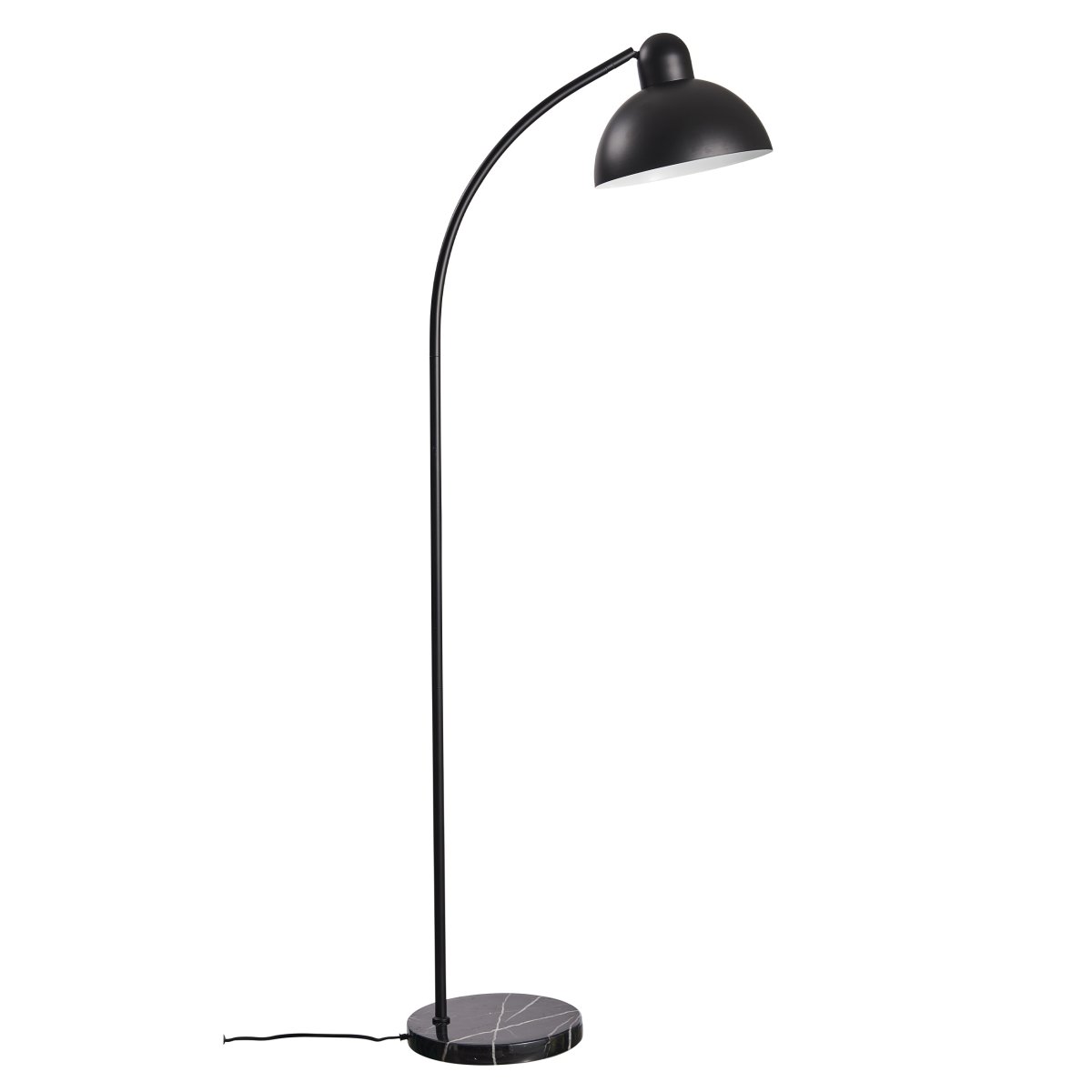 Eric Schwarz stehlampe Von Dyberg Larsen - Aus schwarzem Metall gefertigt und in Kombination mit dem Marmorsockel wird es zu einem stilvollen Einrichtungsdetail im Zuhause.