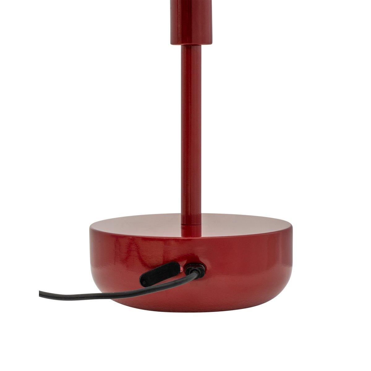 Haipot 25cm Dunkelrot tragbare Von Dyberg Larsen - Die Haipot LED-Tischleuchte in Dunkelgrau, entworfen von Frank Kerdil für Dyberg Larsen, kombiniert Retro- und modernen Stil.