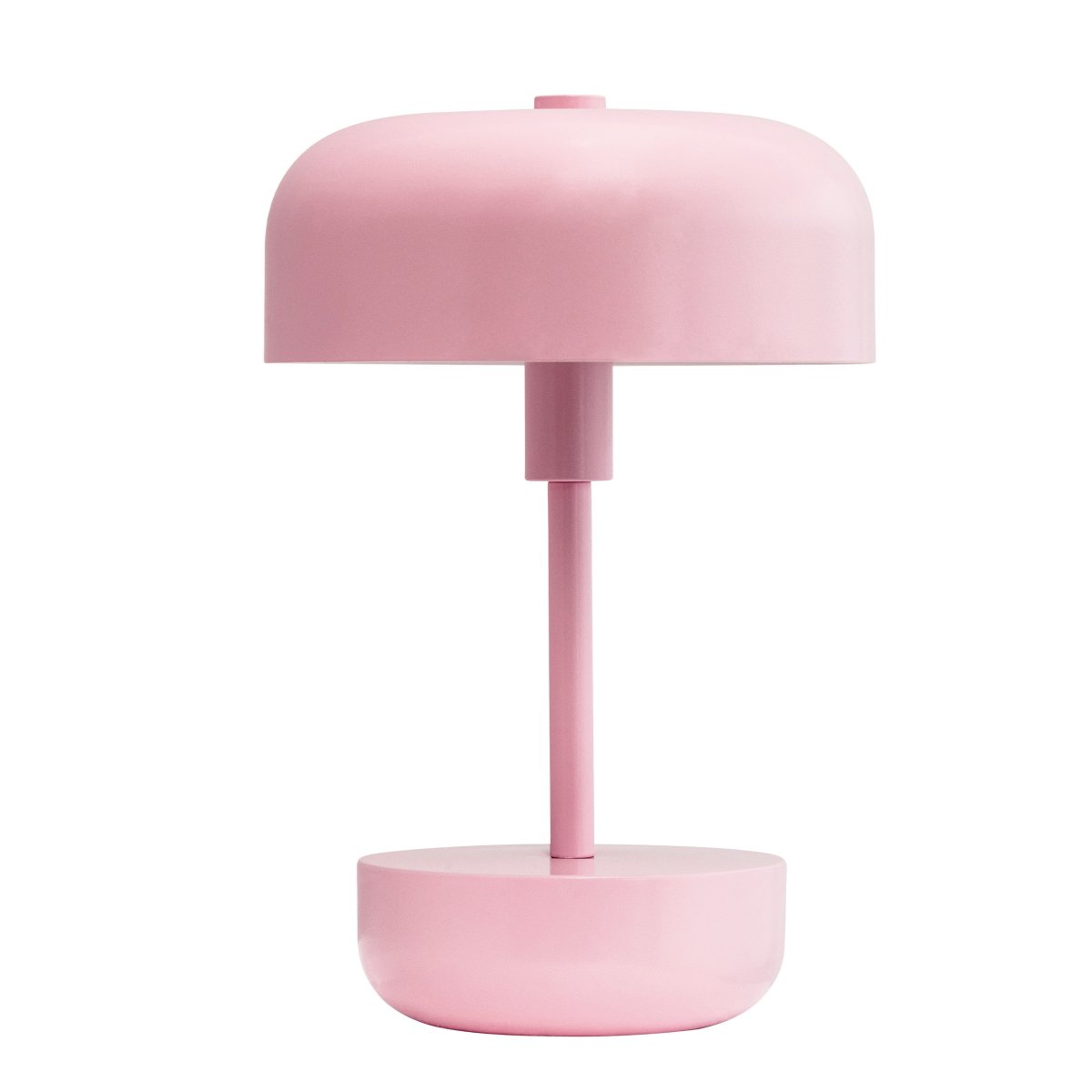 Haipot 25cm Rosa tragbare Von Dyberg Larsen - Die Haipot LED-Tischleuchte in Pink, entworfen von Frank Kerdil für Dyberg Larsen, kombiniert Retro- und modernen Stil.
